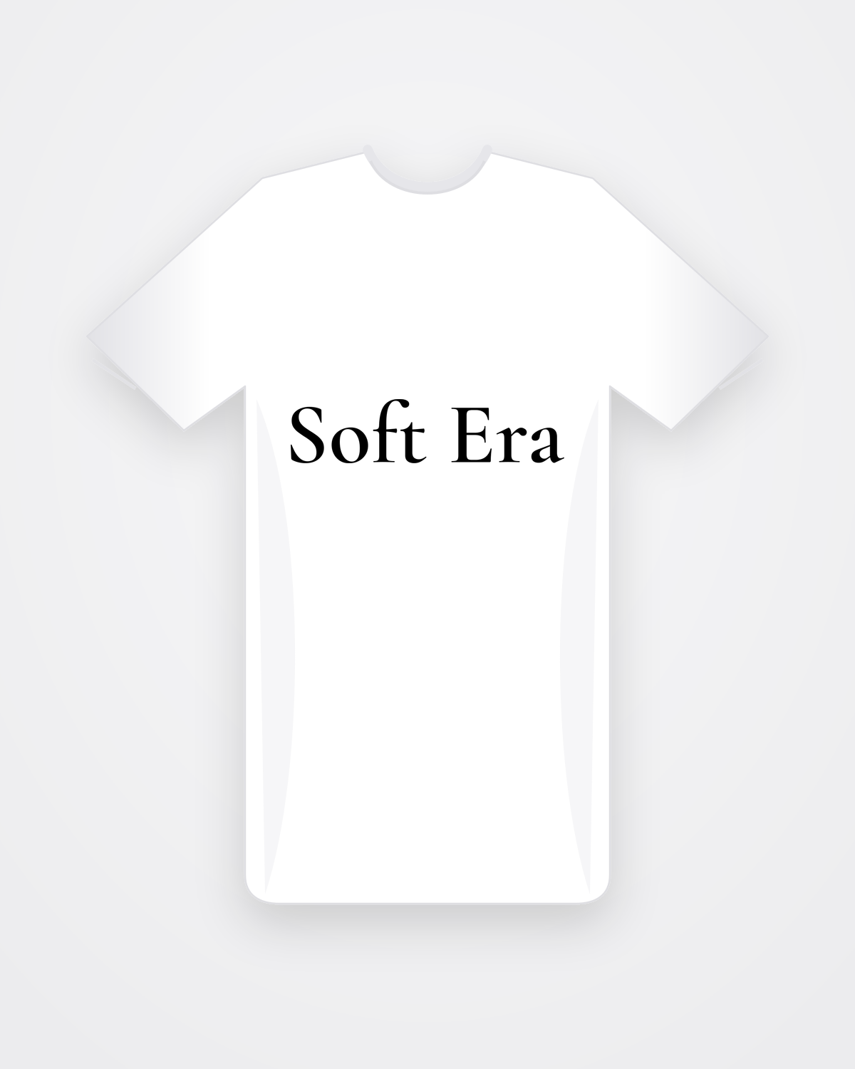 Wit T-shirt met zwarte tekst Soft Era